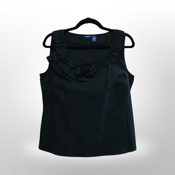IZOD Women's Sleeveless Blouse - Black - Size Large - Picture 1 of 4